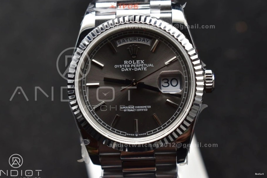 Bracelet Best Dial (Gain SS President Steel QF 36 Weight) V5 Grey vr3255 DayDate 904L on Edition 0421